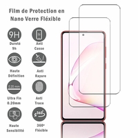 Samsung Galaxy Note10 Lite 6.7" SM-N770F G770F/DS G770F/DSM (non compatible Galaxy Note 10 6.3"/ Galaxy Note10+ Plus 6.8"): 2 Films Protection d'écran en Verre Nano Fléxible, Dureté 9H Inrayable Incassable Invisible Ultra Résistant