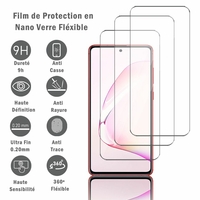 Samsung Galaxy Note10 Lite 6.7" SM-N770F G770F/DS G770F/DSM (non compatible Galaxy Note 10 6.3"/ Galaxy Note10+ Plus 6.8"): 3 Films Protection d'écran en Verre Nano Fléxible, Dureté 9H Inrayable Incassable Invisible Ultra Résistant