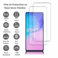 Samsung Galaxy S10 Lite 6.7" SM-G770F G770F/DS G770F/DSM (non compatible Galaxy S10/ S10+): 2 Films Protection d'écran en Verre Nano Fléxible, Dureté 9H Inrayable Incassable Invisible Ultra Résistant