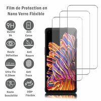 Samsung Galaxy Xcover Pro 6.3" SM-G715FN/DS G715FN G715F G715W G715U G715U1: 3 Films Protection d'écran en Verre Nano Fléxible, Dureté 9H Inrayable Incassable Invisible Ultra Résistant