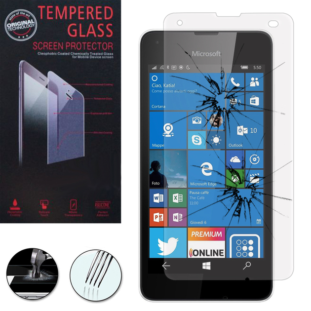 Dureté 9H Bear Village® Verre Trempé pour Microsoft Lumia 550 1 Pièces 3D-Touch Protection en Verre Trempé Écran pour Microsoft Lumia 550 Film Protection Écran Vitre HD 