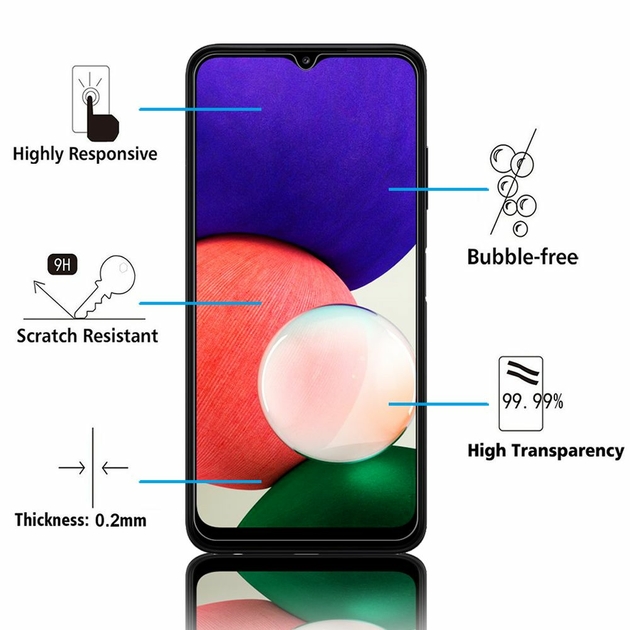 Samsung Galaxy A22 5G 6.6: Etui Housse Pochette Accessoires Coque gel  UltraSlim - TRANSPARENT + 2 Films de protection d'écran Verre Trempé -  Samsung/Samsung Galaxy A22 5G 6.6 - VCOMP