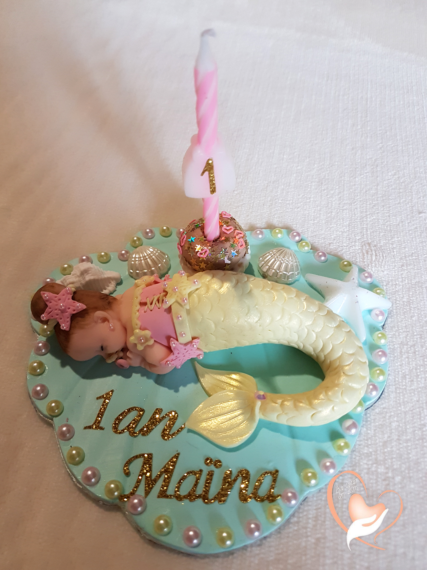 Porte Bougie Anniversaire Bebe Fille Sirene Au Coeur Des Arts Enfants Au Coeur Des Arts