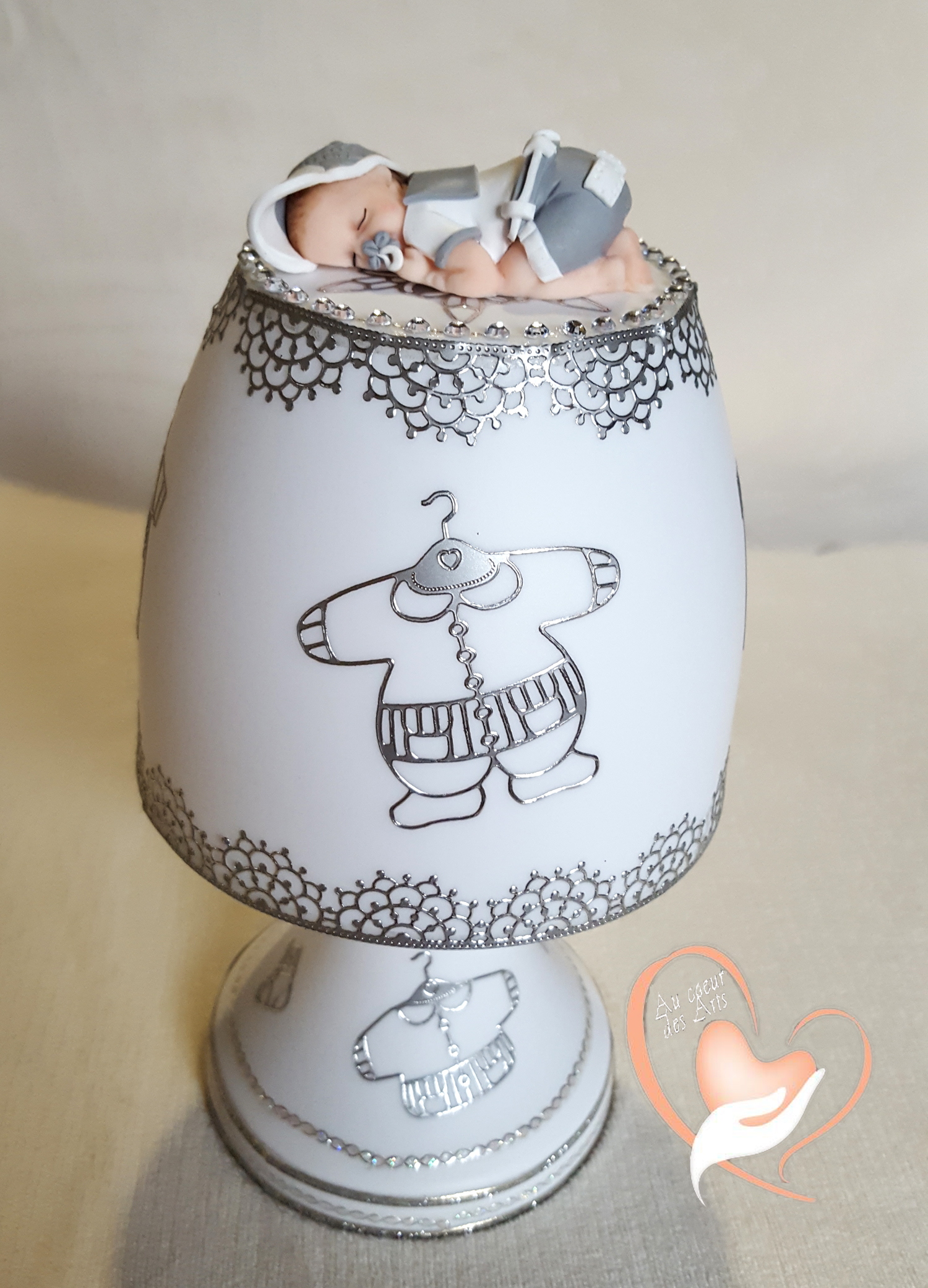 Lampe De Chevet Blanche Bebe Garcon Gris Et Blanc Au Cœur Des Arts Enfants Au Coeur Des Arts