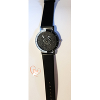 M16B- Montre fantaisie cadran tournan rosace