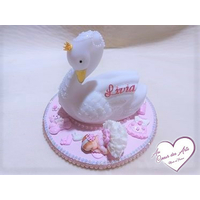 Cygne lumineux bébé fille - au cœur des arts