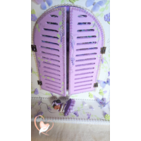 Etagère cadre photo persienne style shabby - au cœur des arts.