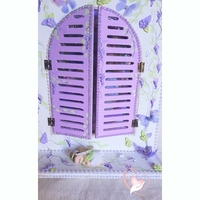 Etagère cadre photo persienne style shabby fée clochette - au cœur des arts.