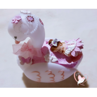 Cygne lumineux bébé fille - au cœur des arts