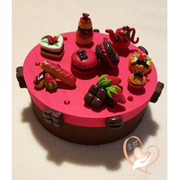 Boîte à gâteaux framboise chocolat
