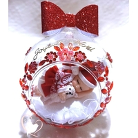 Boule de Noël avec son bébé fille - au cœur des arts