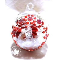 Boule de Noël avec son bébé fille - au cœur des arts