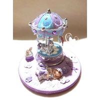 Carrousel musical lumineux bébé fille - au cœur des arts