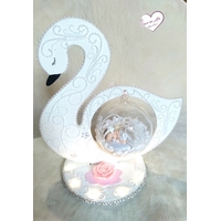 Centre de table cygne bébé fille - au cœur des arts