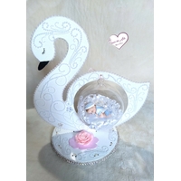 Centre de table cygne bébé garçon - au cœur des arts