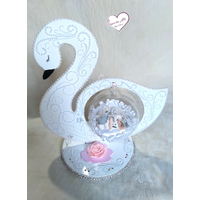 Centre de table cygne bébé garçon - au cœur des arts