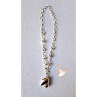 Collier argent chaine coeur