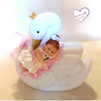 Cygne lumineux bébé fille - au cœur des arts