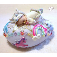 Galet lumineux bébé fille licorne - au cœur des arts