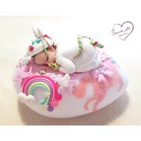 Galet lumineux bébé fille licorne - au cœur des arts