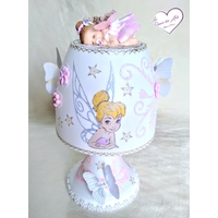 Lampe de chevet blanche bébé fille fée clochette - au cœur des arts