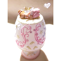 Lampe de chevet blanche bébé fille fée clochette - au cœur des arts