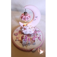 Lampe lune et licorne bébé fille - au cœur des arts