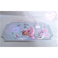 Plaque de porte bébé fille - au cœur des arts