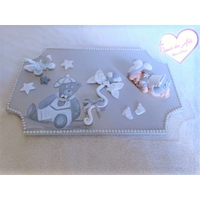 Plaque de porte bébé garçon marin - au cœur des arts