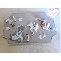 Plaque de porte bébé garçon - au cœur des arts