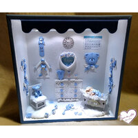 Vitrine de naissance lumineuse bébé garçon – au cœur des arts