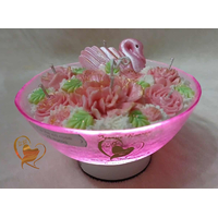 Bougie coupe "la vie en rose".