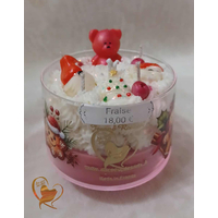 Bougie coupe Parfum fraise.