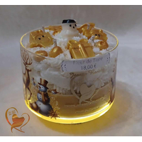 Bougie coupe parfum fleur de Tiaré.