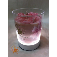 Bougie coupe parfum "la vie est super belle".