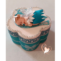 Boîte à dent de lait bébé fille - fée clochette bleue- au coeur des arts