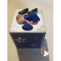 Tirelire bébé garçon rugbyman- au cœur des arts