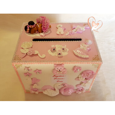 U38B-au coeur des arts- urne bapteme bebe fille