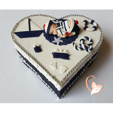 Boite De Naissance Bebe Marin Cadeaux De Naissance Au Coeur Des Arts