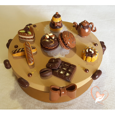 27-Boîte à gâteaux ou dosettes chocolat café- au coeur des arts