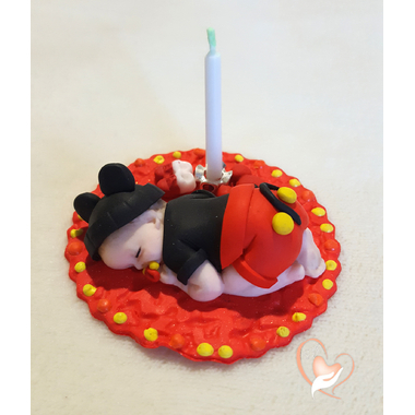 7-Porte bougie bébé garçon mickey - au coeur des arts