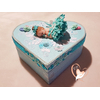 Boîte de naissance bébé fille bleue et blanche - au cœur de arts