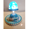 Veilleuse lampe lumineuse sur socle en bois bébé fille - au cœur des arts