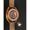 Montre plaqué or bracelet chaîne boule cadran cristal Swarovski - au coeur des arts