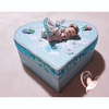 Boîte de naissance bébé cristal fille bleue et blanche - au cœur de arts.