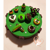 Boîte à gâteaux verte et choco