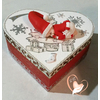 Boîte de naissance bébé Noël garçon rouge et blanc - au cœur des arts