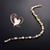 103- au coeur des arts-bracelet plaqué or avec zircon et anneaux creux
