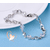 104- au coeur des arts - Bracelet plaqué argent zirconet anneaux ovales creux