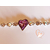 B124B-Bracelet argent  cœur cristal swarovski - au coeur des arts